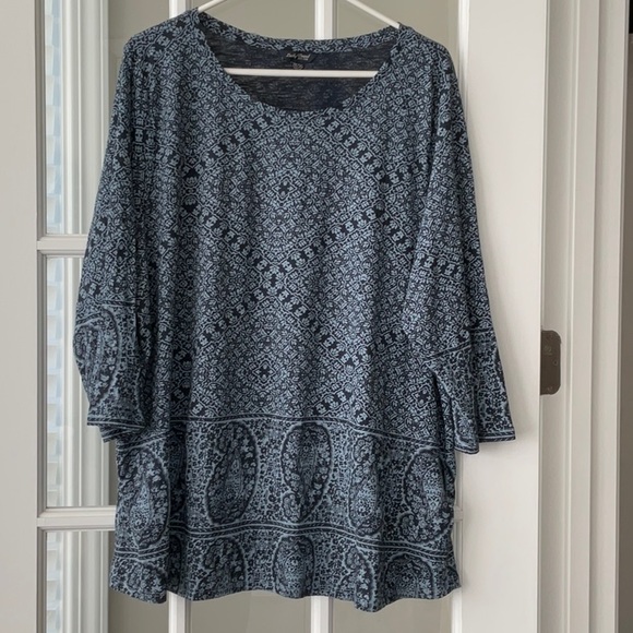 Lucky Brand Boho Paisley top - Picture 1 of 2